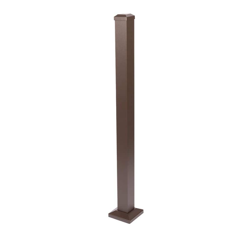 Deckorators 2-1/2 in. x 2-1/2 in. x 39 in. Weathered Brown Aluminum Horizontal Post Kit (1)