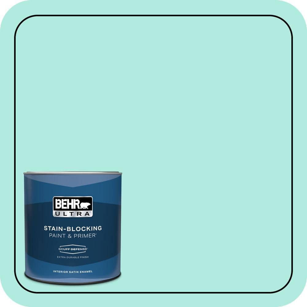 BEHR ULTRA 1 qt. #MQ4-23 Aloha Extra Durable Satin Enamel Interior Paint & Primer
