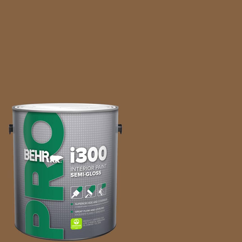 BEHR PRO 1 gal. #MQ2-10 Burnt Caramel Semi-Gloss Interior Paint (1)