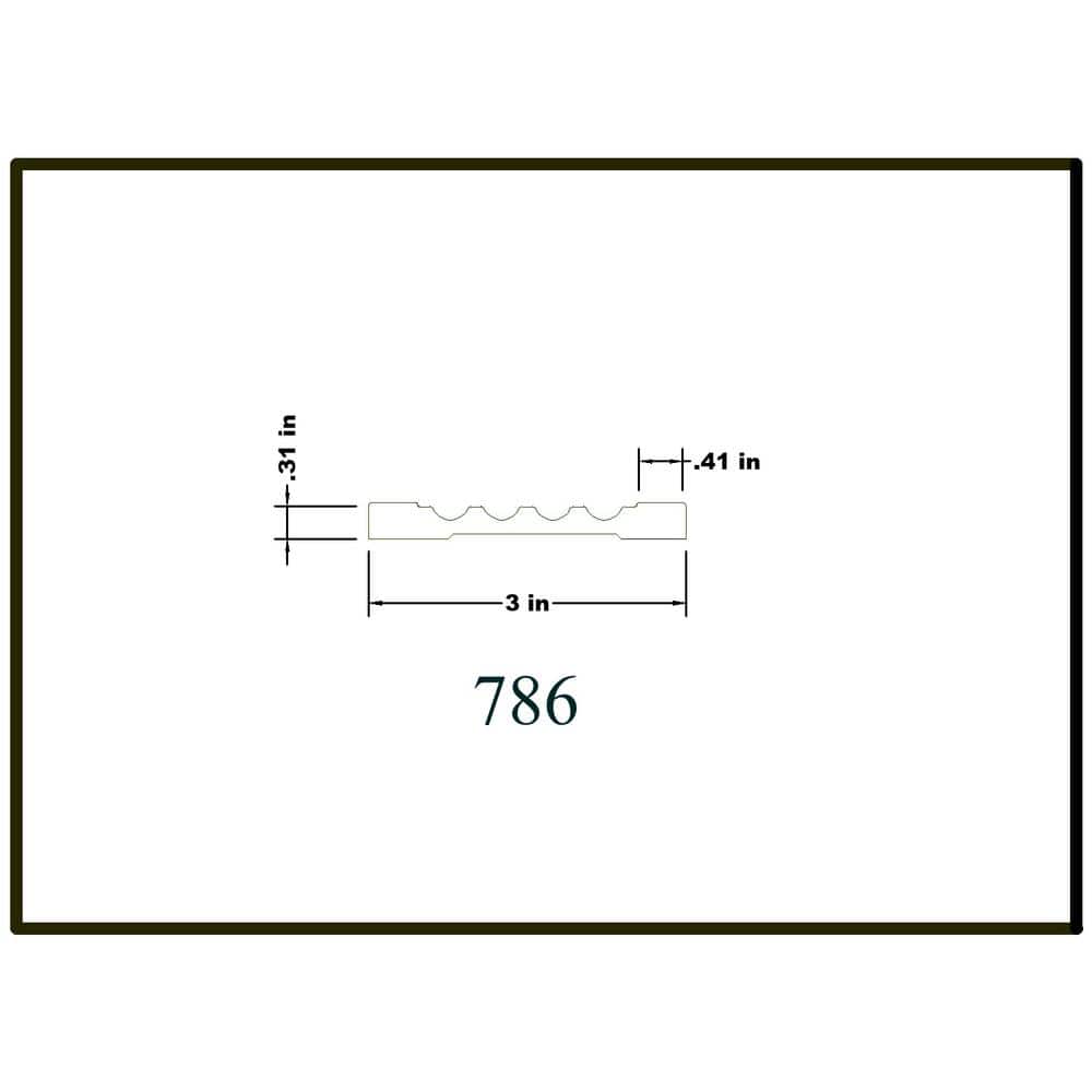 HOUSE OF FARA 3/8 in. x 3 in. x 7 ft. Basswood Wood Fluted Casing Molding (2)
