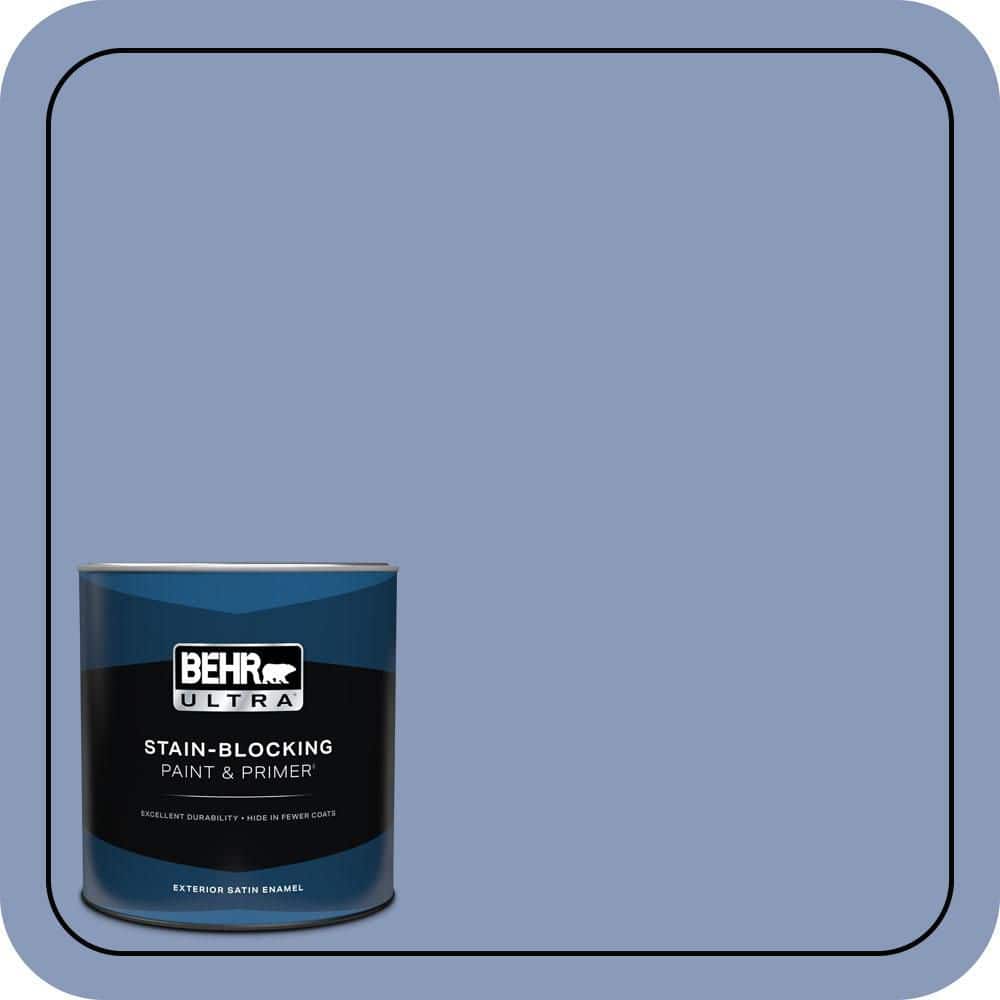 BEHR ULTRA 1 qt. #610D-5 Blueberry Popover Satin Enamel Exterior Paint & Primer (1)