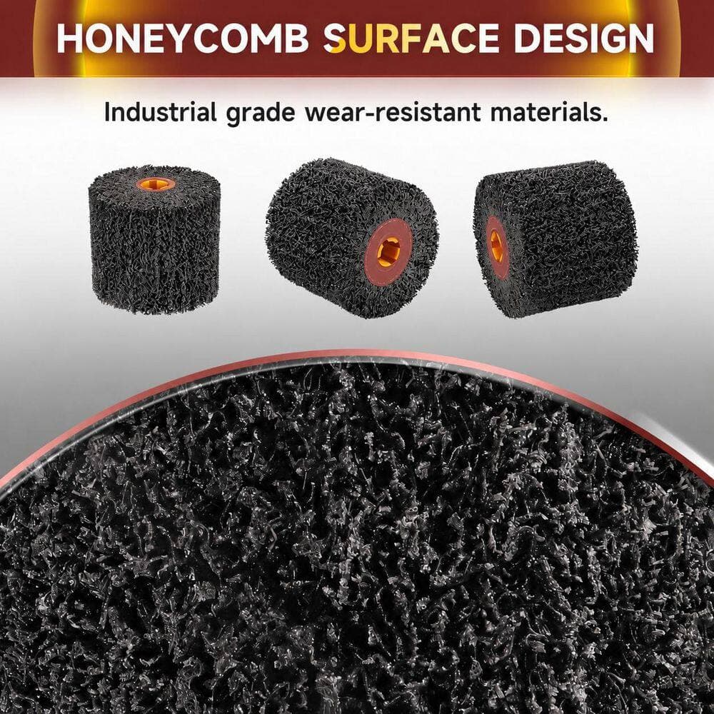 LAIFUCAM 40 Grit High-Density Abrasive Filament Burnishing Wheel with Strong Cutting for Metal Wood Surface Polishing 1 Pieces (3)