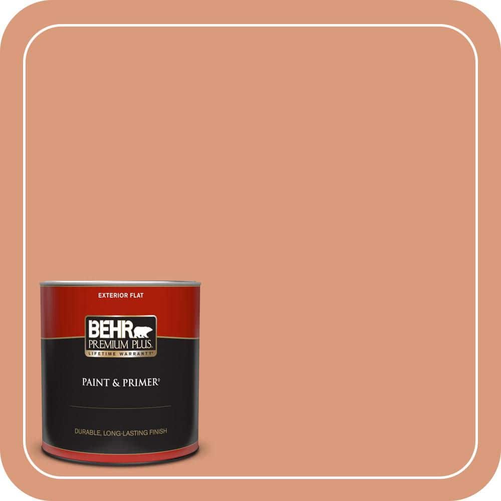 BEHR PREMIUM PLUS 1 qt. #MQ1-27 Dazzle and Delight Flat Exterior Paint & Primer