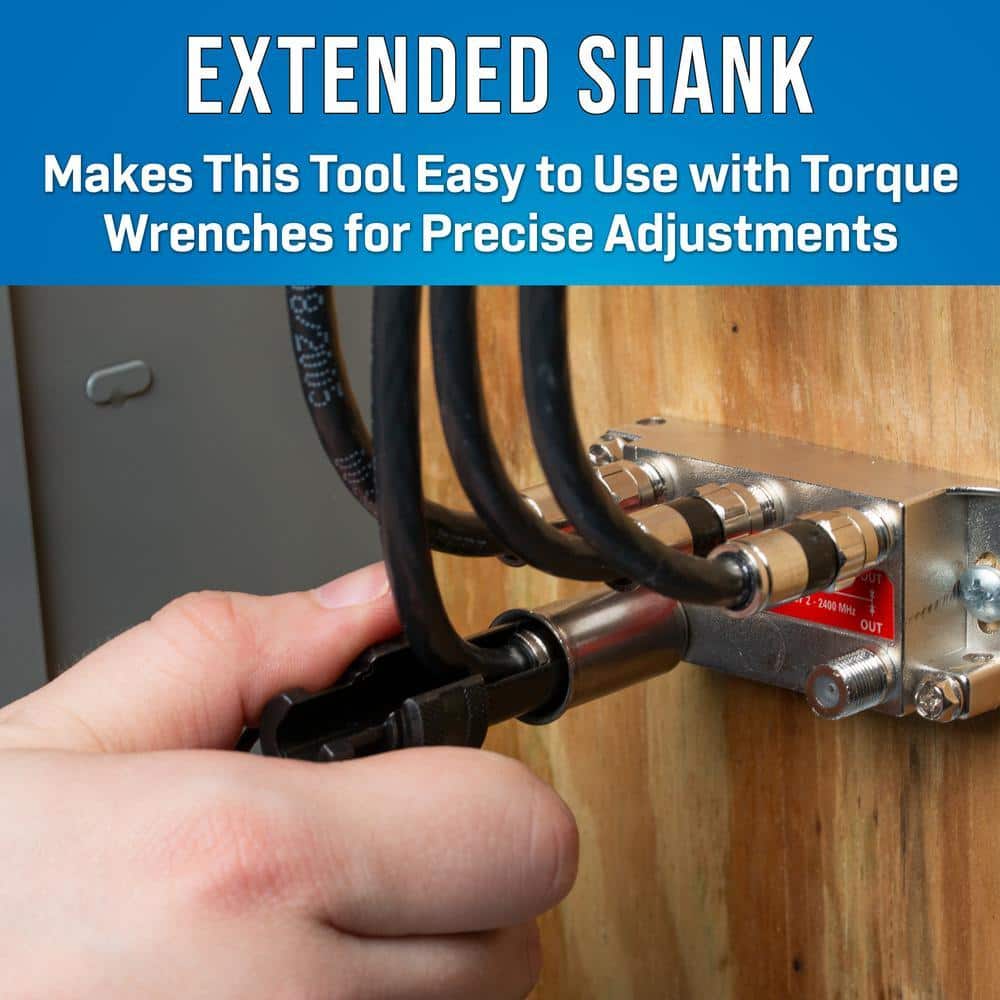 JONARD TOOLS 7/16 in. Security Shield Tool with Black Oxide Finish, Hex Shielded F Connectors (3)