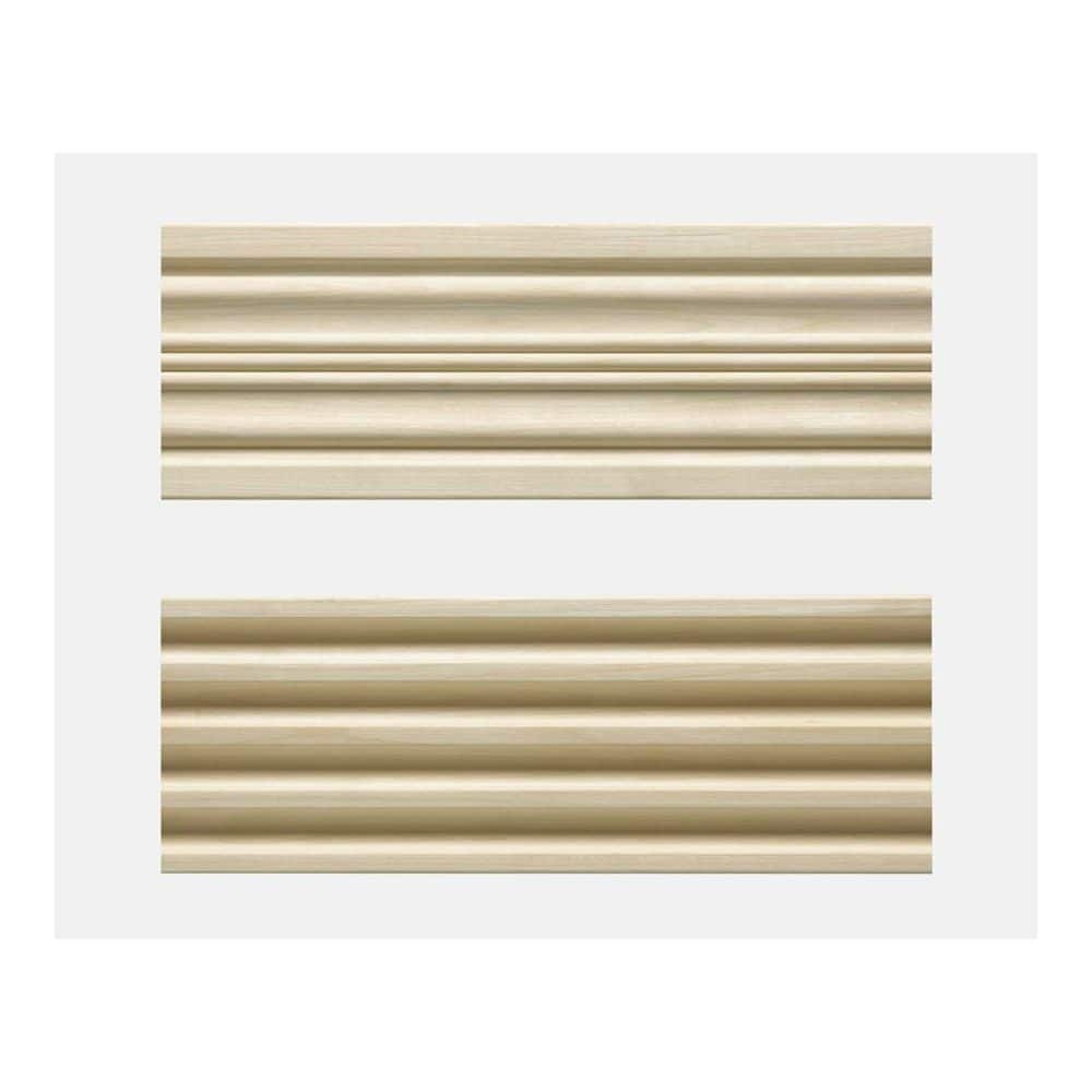 Ornamental Mouldings 807-7 3/4 in. x 4 in. x 84 in. White Hardwood Reversible Fluted Victorian Casing Moulding (2)