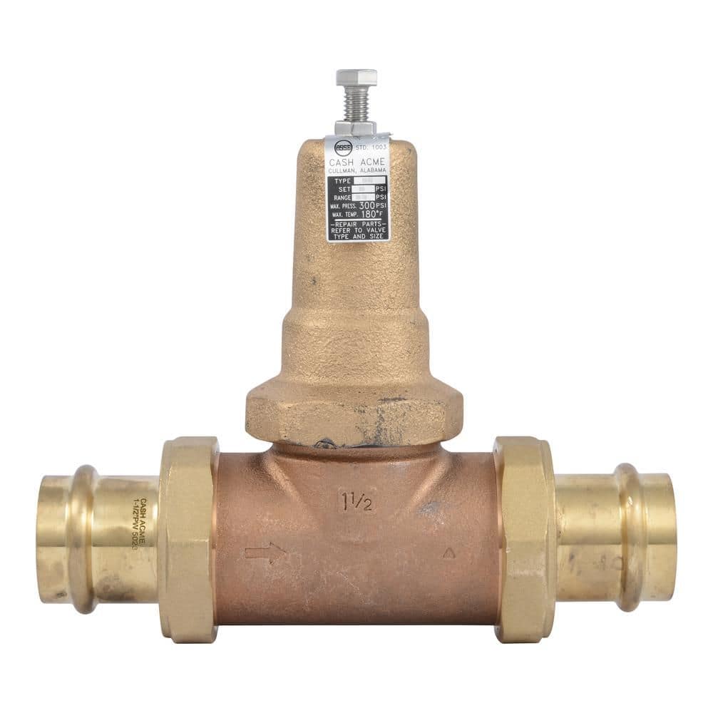 Cash Acme 1-1/2 in. Copper Press EB45 Pressure Regulating Valve Poly Top (2)