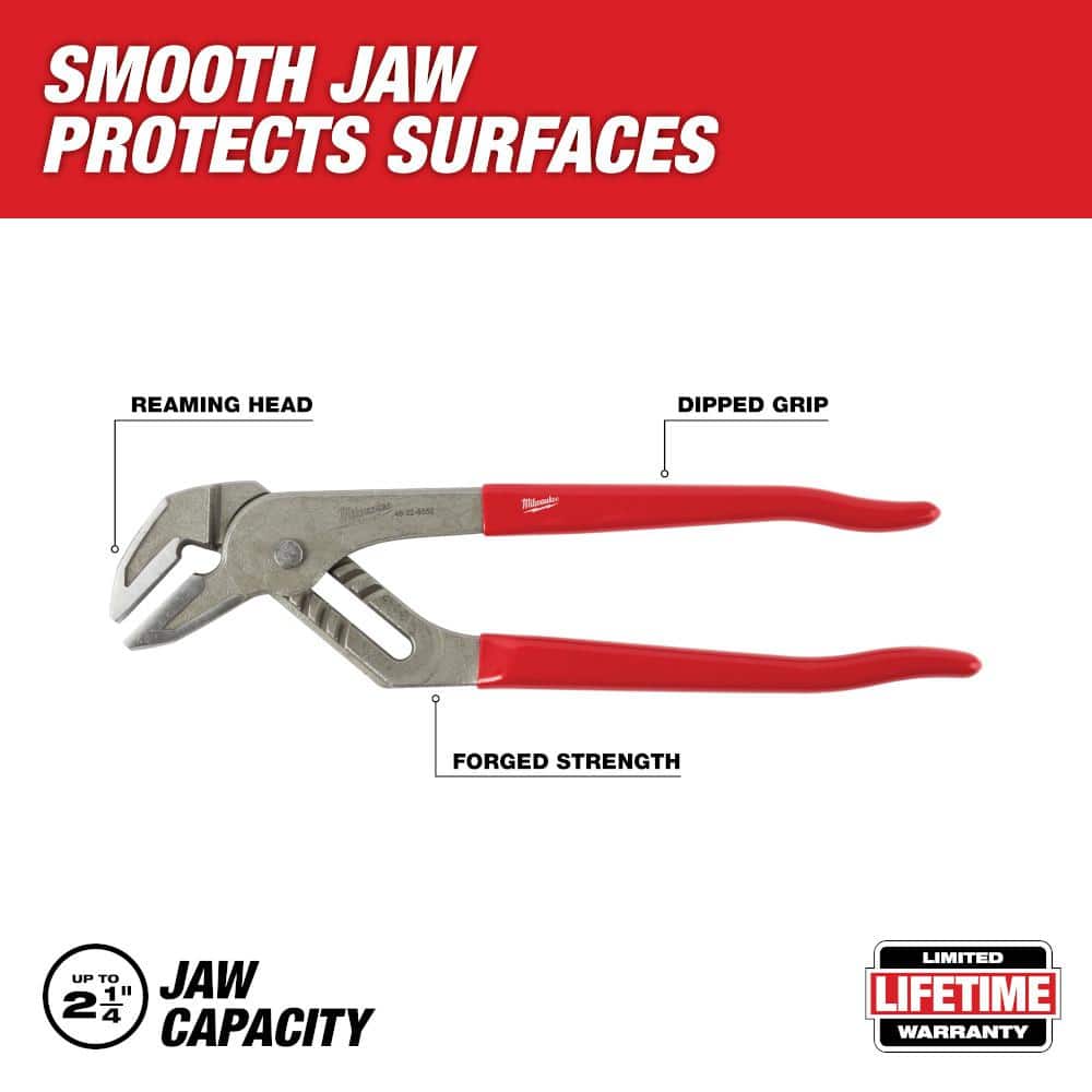 Milwaukee Dipped Grip Smooth Jaw Tongue & Groove Pliers (3)