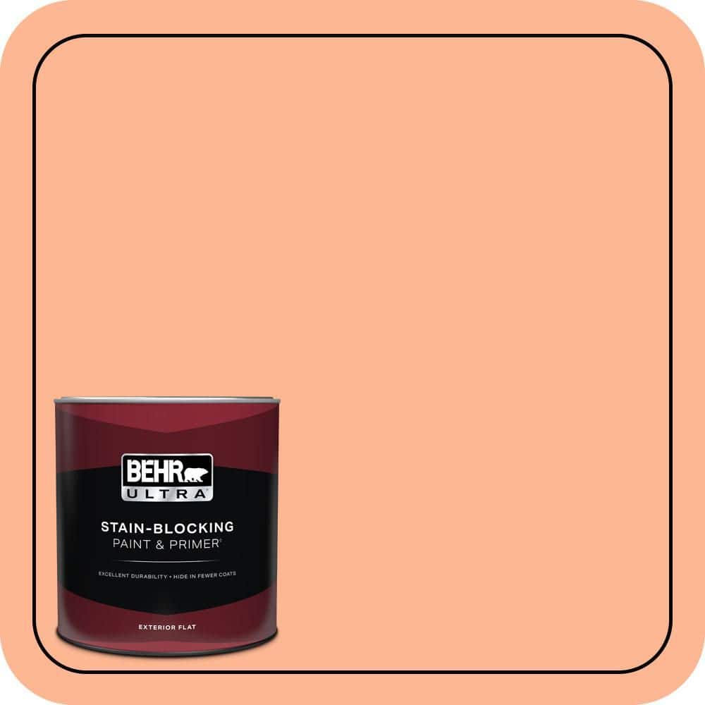 BEHR ULTRA 1 qt. #P200-4 Carotene Flat Exterior Paint & Primer
