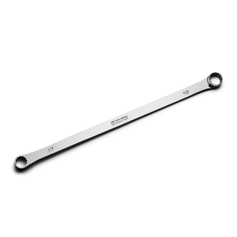 Capri Tools 17 mm x 19 mm 0-Degree Offset Extra-Long Box End Wrench