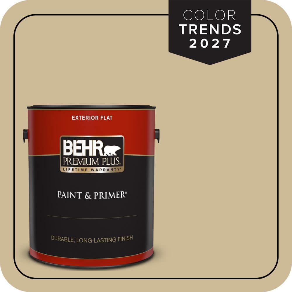 BEHR PREMIUM PLUS 1 gal. #MQ2-22 Hayloft Flat Exterior Paint & Primer