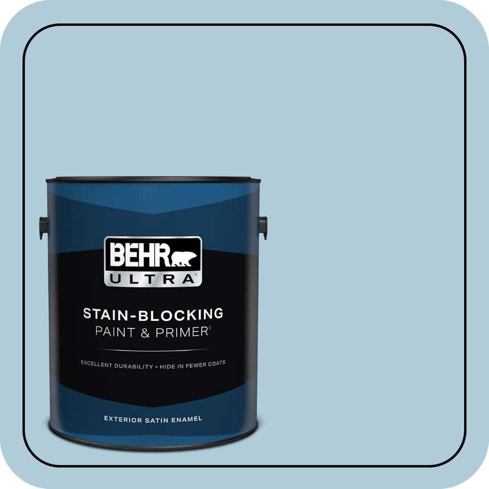 BEHR ULTRA 1 gal. #S500-2 Essex Blue Satin Enamel Exterior Paint & Primer