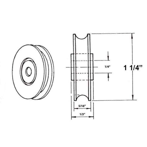 Barton Kramer 1-1/4 in. Nylon Patio Door Wheel (2-Pack) (2)