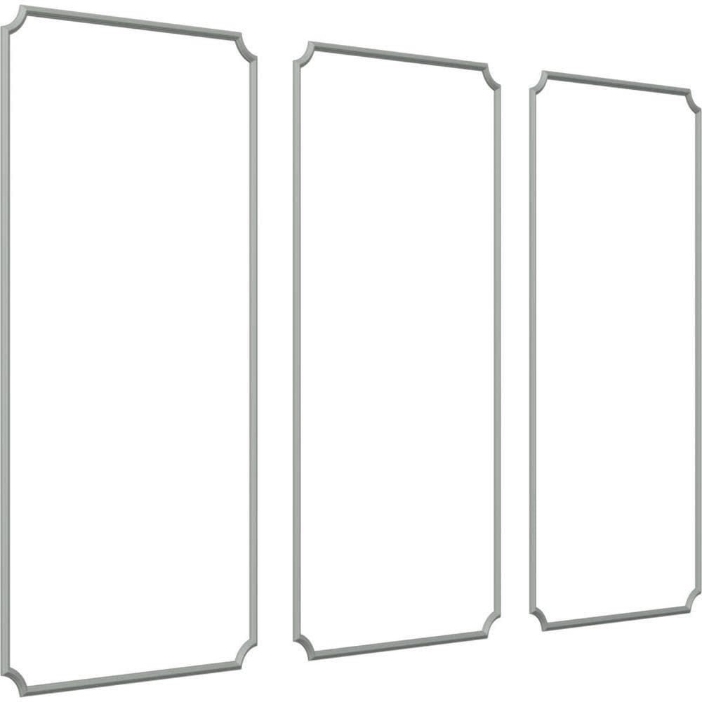 Ekena Millwork 13.35 Sq. Ft. Unfinished Polyurethane Large Classic Panel Moulding Kit (Triple Panel) (2)