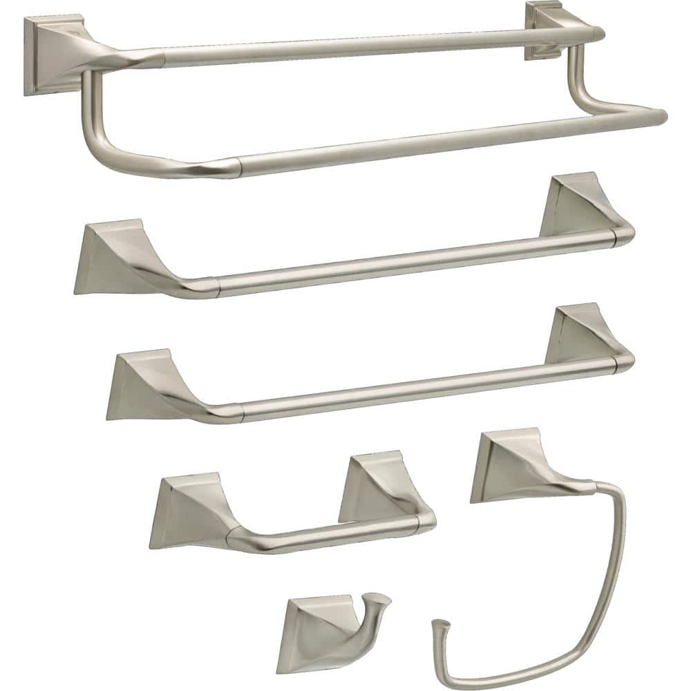 Delta Everly 24 in. Wall Mount Double Towel Bar Bath Hardware Accessory in Brushed Nickel (3)
