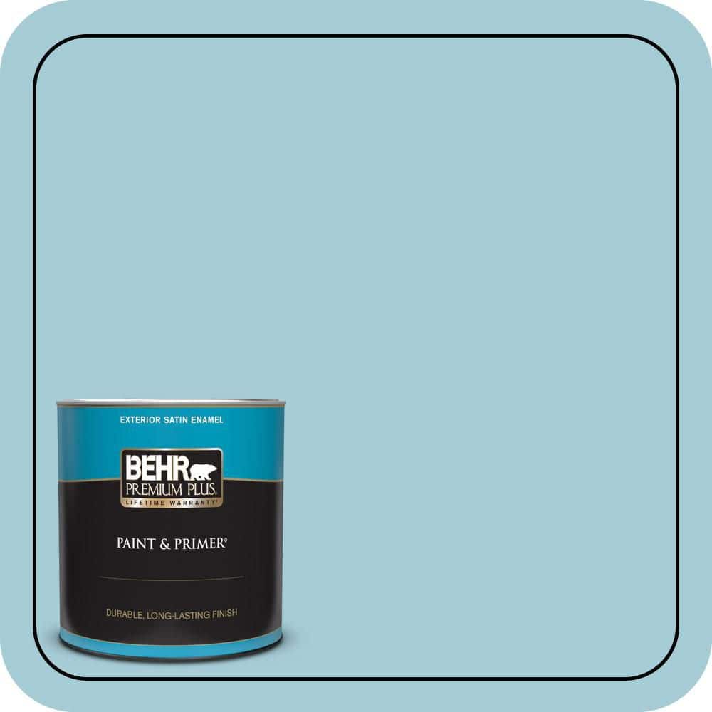 BEHR PREMIUM PLUS 1 qt. #S460-2 Drip Satin Enamel Exterior Paint & Primer