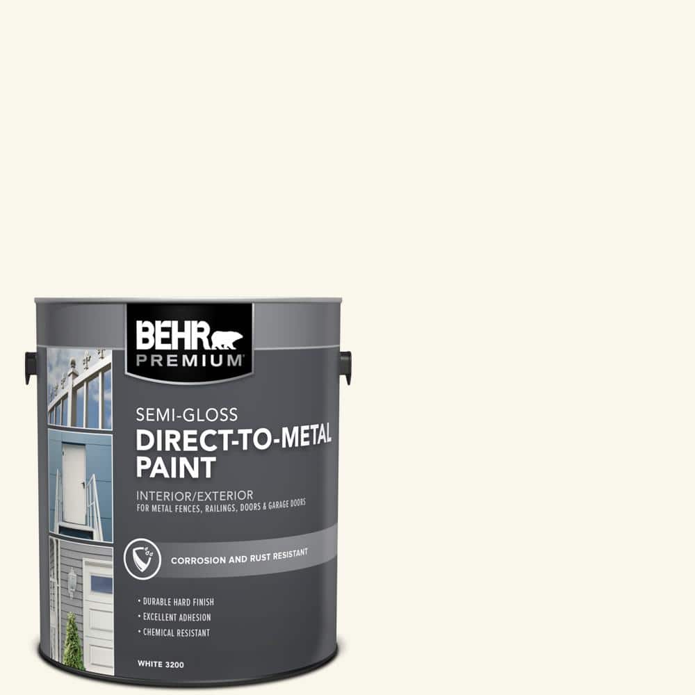 BEHR PREMIUM 1 gal. #YL-W10 Night Blooming Jasmine Semi-Gloss Direct to Metal Interior/Exterior Paint (1)