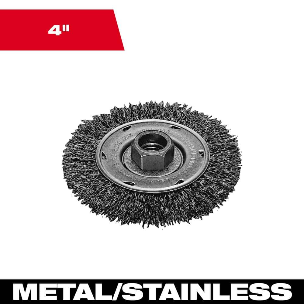 Milwaukee 4 in. Stainless-Steel Twist Knot Cable Wheel (1)