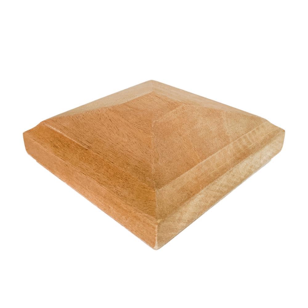 Protectyte Miterless 4 in. x 4 in. Untreated Wood Traditional Pyramid Slip Over Fence Post Cap (Actual: 3-3/4 in. to 3-7/8 in.) (1)