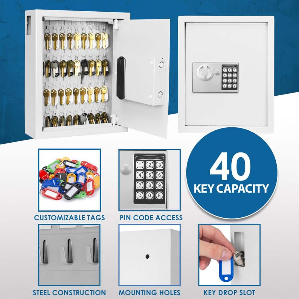 BARSKA 40-Keys Key Cabinet Digital Keypad Wall Safe (2)