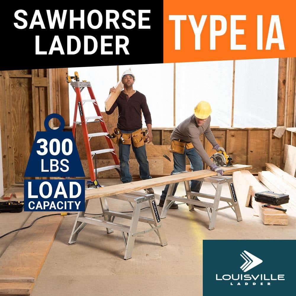 Louisville Ladder 4 ft. Aluminum Step Ladder with 300 lb. Load Capacity Type IA Duty Rating (3)