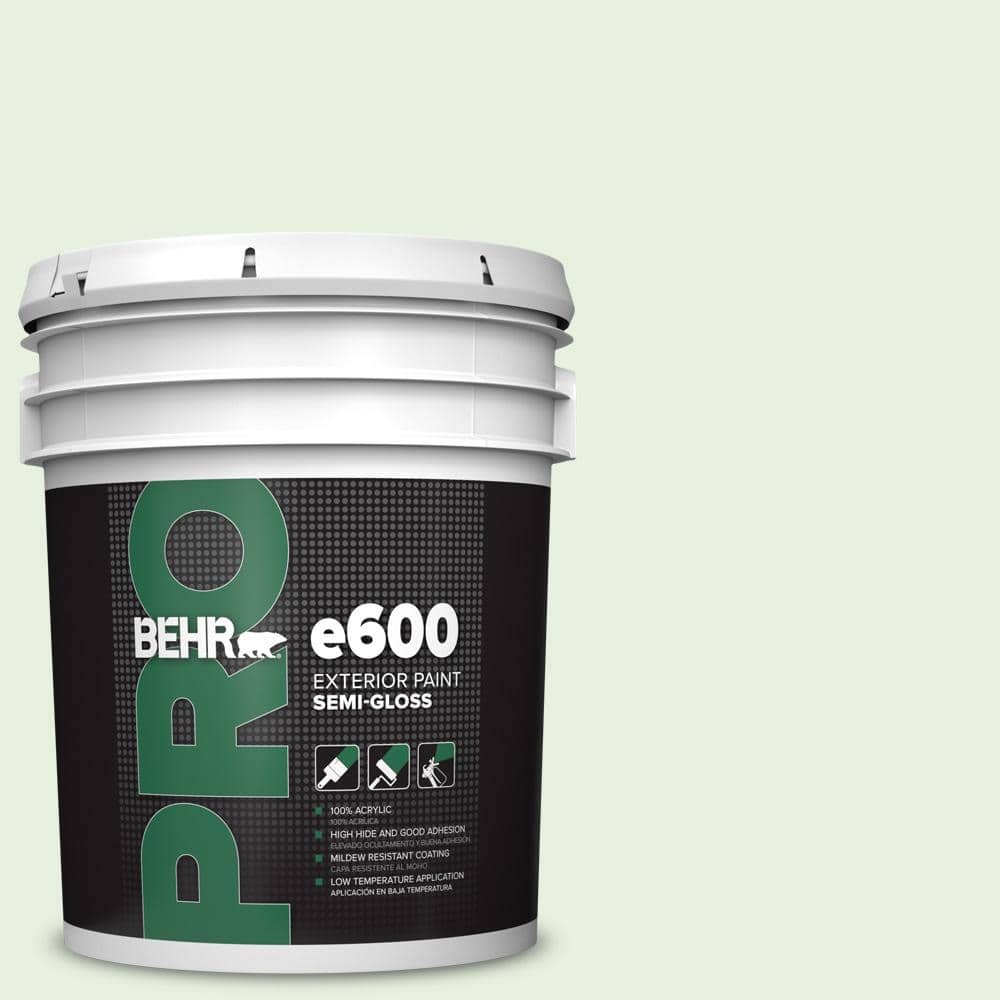 BEHR PRO 5 gal. #M390-1 Mayfair White Semi-Gloss Exterior Paint