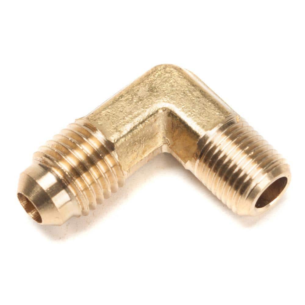 LTWFITTING 1/4 in. Flare x 1/8 in. MIP Brass Flare 90 Degree Elbow Fitting (5-Pack)