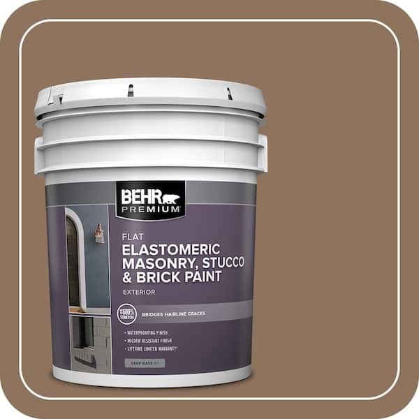 BEHR PREMIUM 5 gal. #N260-6 Outdoor Cafe Elastomeric Masonry, Stucco and Brick Exterior Paint (2)