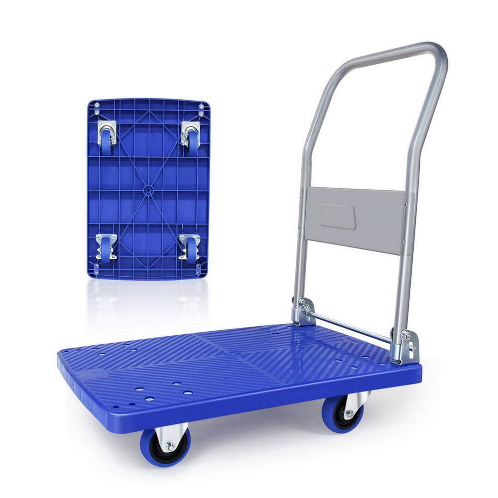 Tidoin 440 lbs. Foldable Platform Push Hand Truck Industrial Use Cart (3)