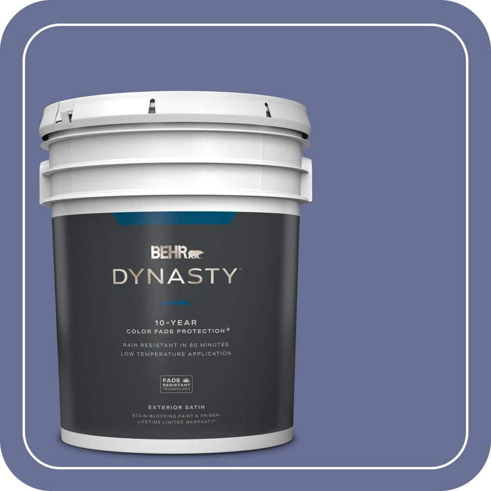 BEHR DYNASTY 5 gal. #620D-6 Royal Intrigue Satin Enamel Exterior Stain-Blocking Paint & Primer