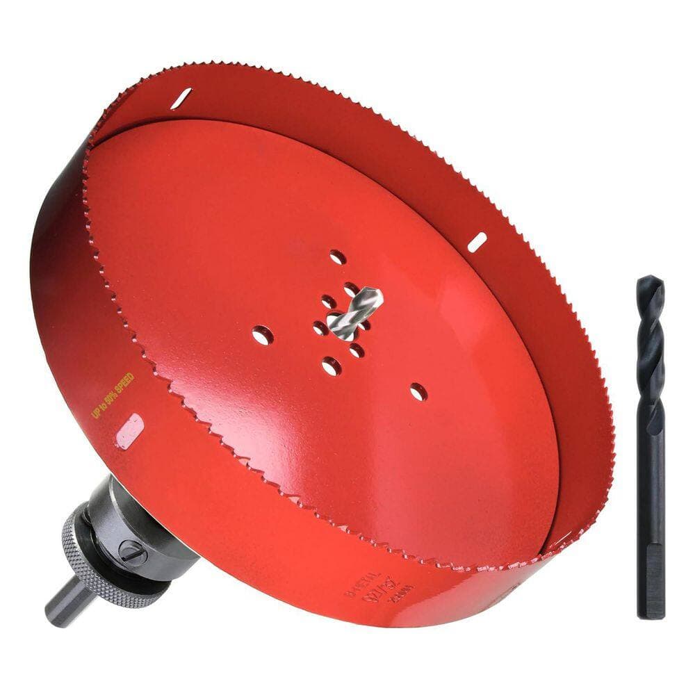 Unbranded 9-27/32 Heavy Duty HSS Bi Metal Hole Saw Cutter with Arbor for Wood Drywall Plastic Aluminum Metal (1)