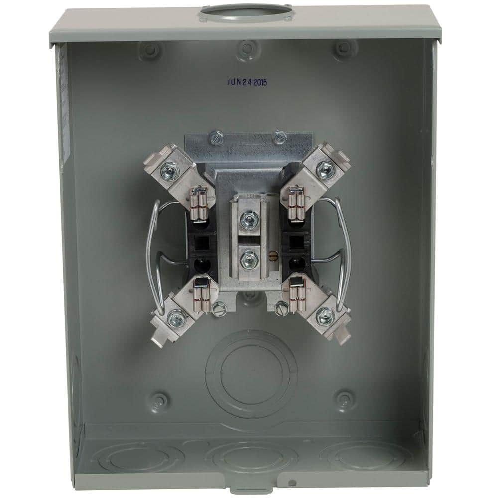 Square D 200 Amp Ringless-Horn Bypass Overhead or Underground Meter Socket with Tri-Plex Grounding (2)