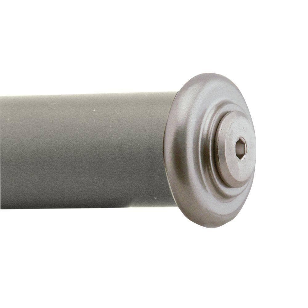 Quiet Glide 1-1/4 in. Dia Standard Satin Nickel Rail End Stop (2)