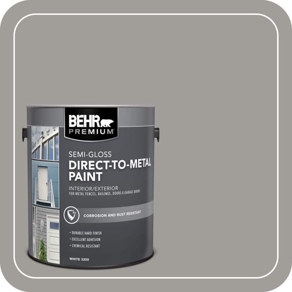 BEHR PREMIUM 1 gal. #BNC-17 Casual Gray Semi-Gloss Direct to Metal Interior/Exterior Paint