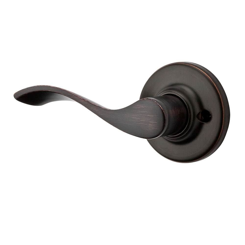 Kwikset Balboa Venetian Bronze Left-Handed Half-Dummy Door Handle with Microban Technology