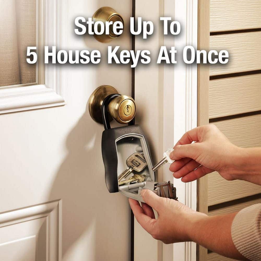 Master Lock Lock Box, Resettable Combination Dials (4)