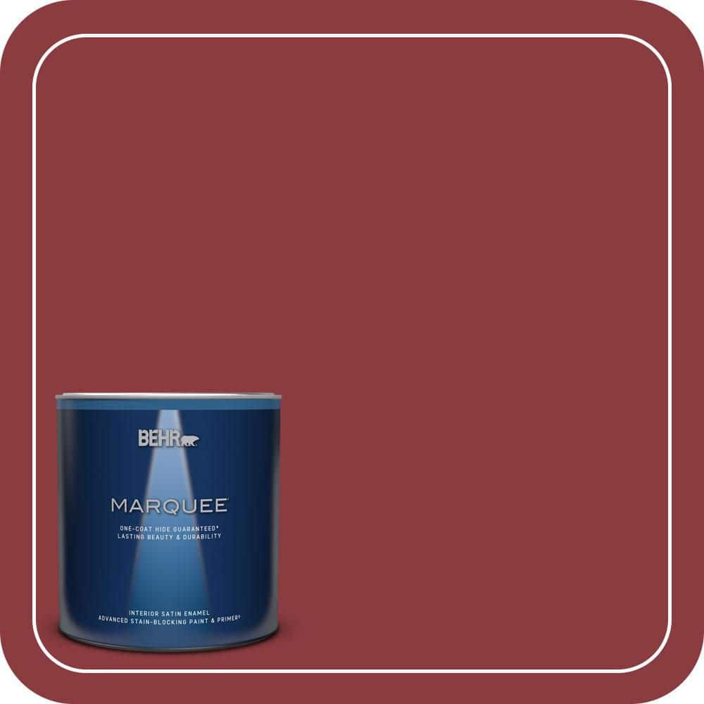BEHR MARQUEE 1 qt. #PMD-22 Ripe Currant Satin Enamel Interior Paint & Primer (1)
