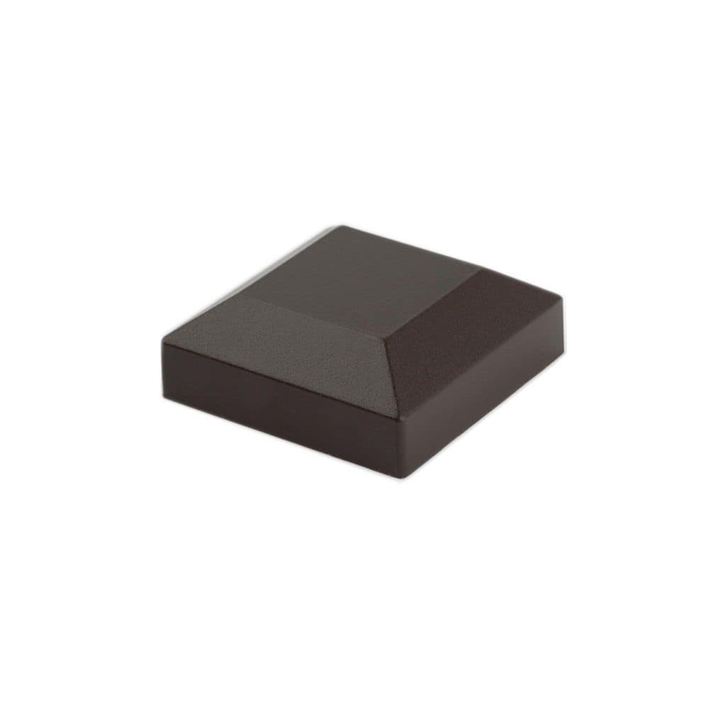 Deckorators 2-1/2 in. x 2-1/2 in. Weathered Brown Aluminum Post Cap