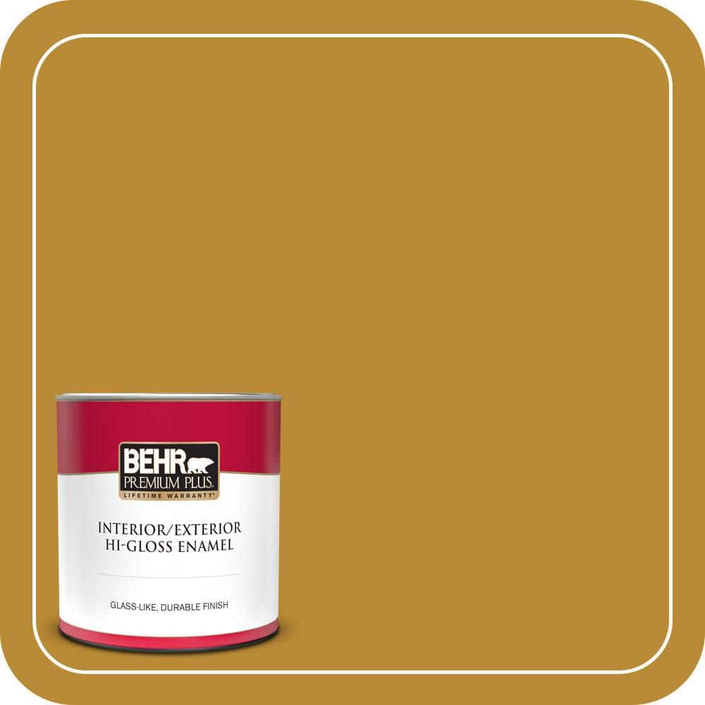 BEHR PREMIUM PLUS 1 qt. #S-H-340 Treasures Hi-Gloss Enamel Interior/Exterior Paint & Primer (1)