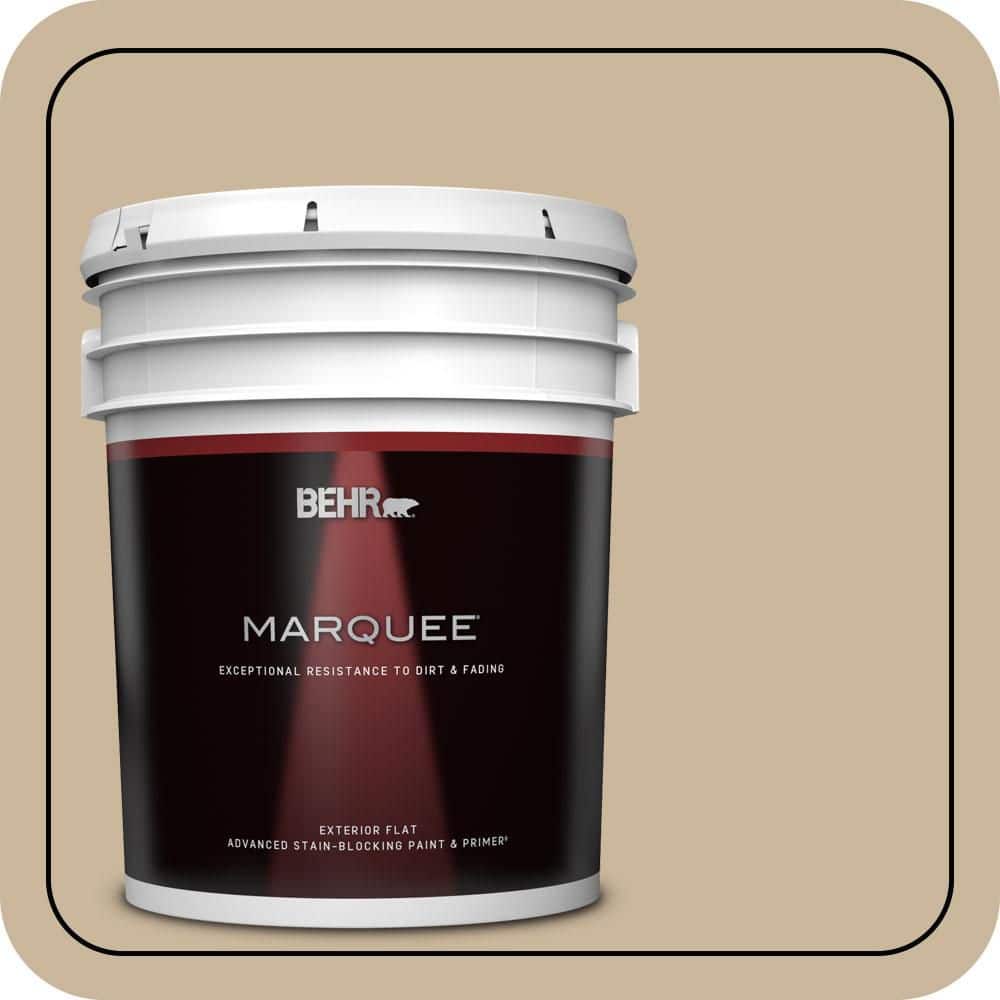 BEHR MARQUEE 5 gal. #MQ2-21 Elemental Tan Flat Exterior Paint & Primer