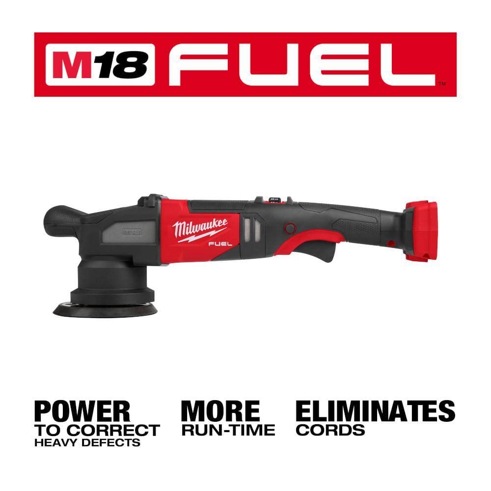 Milwaukee M18 FUEL18V Lithium-Ion Brushless Cordless 15MM DA Polisher w/ Impact Driver (3)
