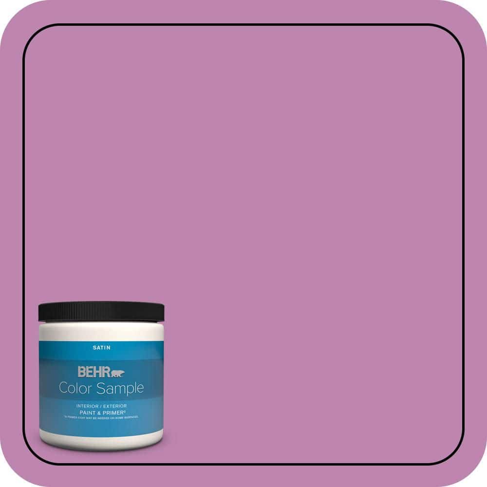 BEHR PREMIUM PLUS 8 oz. #MQ4-60 Joie De Vivre Satin Enamel Interior/Exterior Paint & Primer Color Sample (1)