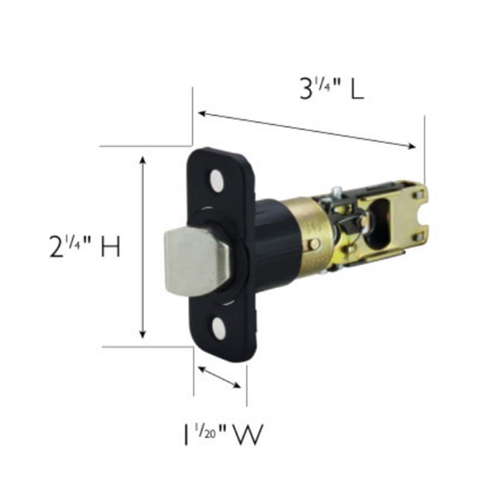 Design House 6-Way Matte Black Round Corner Universal Passage Latch (2)