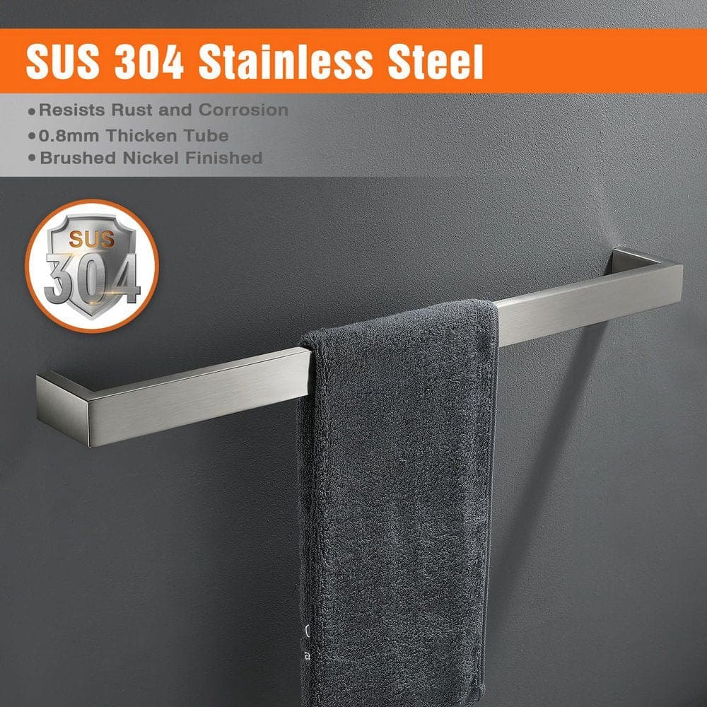 ruiling Stainless Steel Bath Hardware Set with Towel Bar Toilet Paper Holder and Towel Hook (3)
