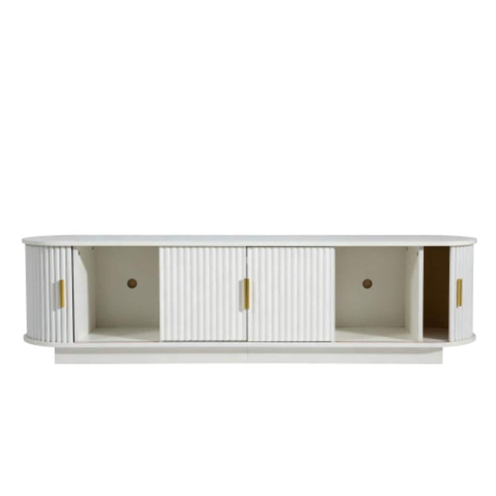 Unbranded 66.93 in. W x 15.75 in. D x 18.5 in. H Bathroom White Linen Cabinet (1)