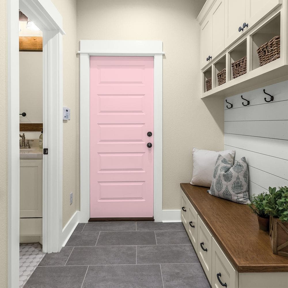 Glidden Premium 1 qt. PPG1184-2 Pleasing Pink Semi-Gloss Interior Latex Paint (4)