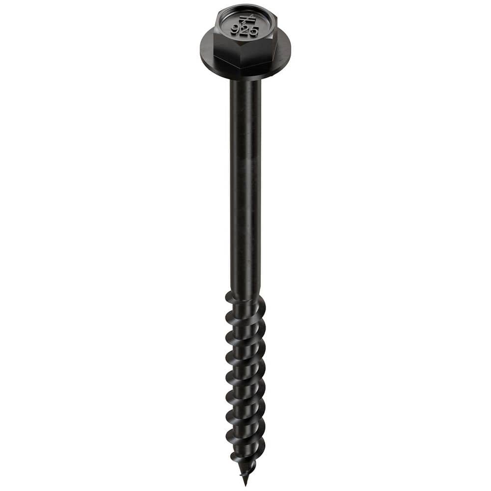 Simpson Strong-Tie Outdoor Accents Connector Screw - #9 x 2-1/2 in. Double-Barrier Coating, Black (50-Qty) (1)