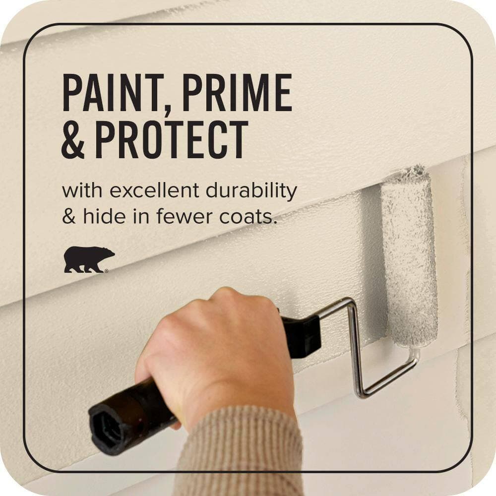 BEHR ULTRA 5 gal. #PPU7-17 Wax Sculpture Satin Enamel Exterior Paint & Primer (3)