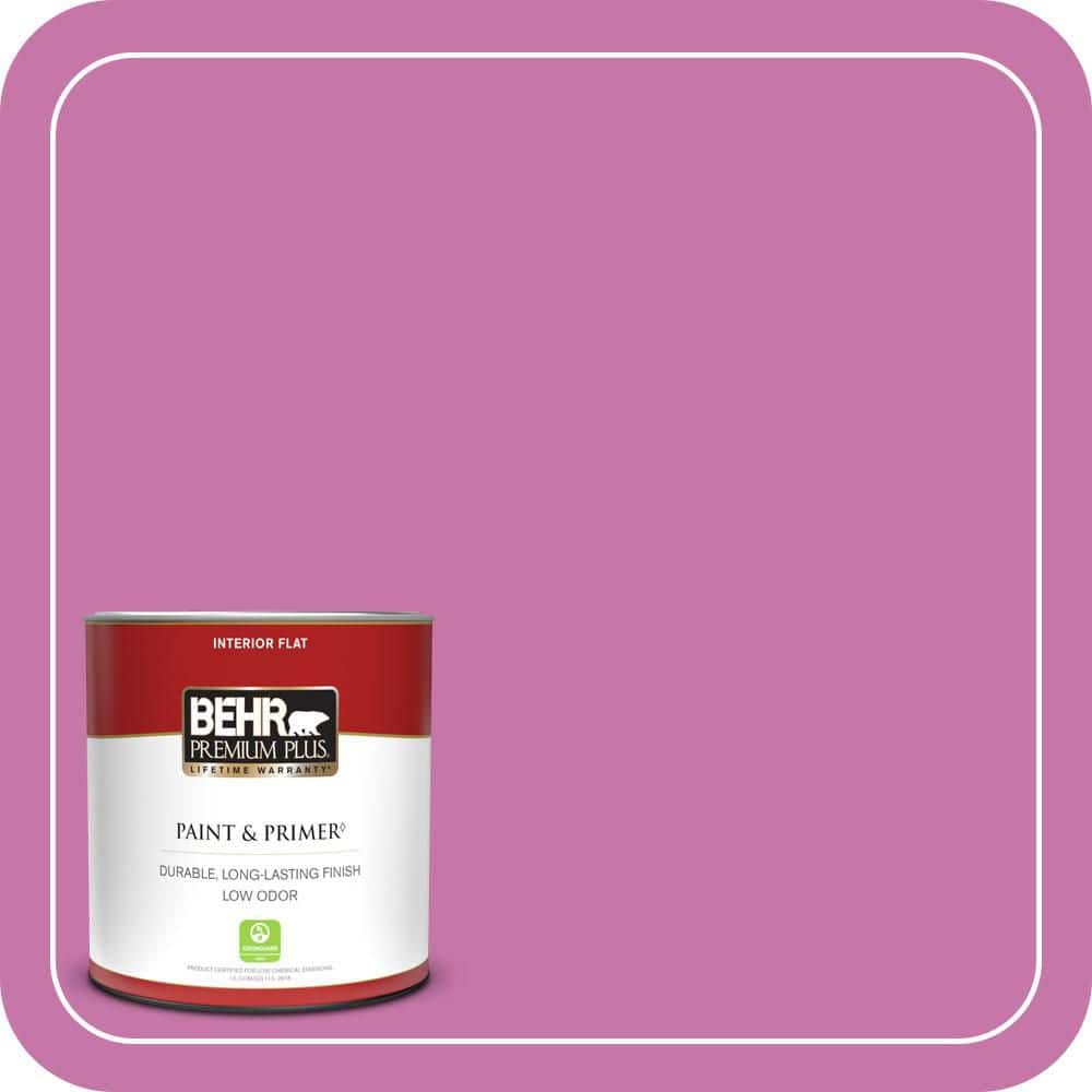 BEHR PREMIUM PLUS #680B-5 Strawberry Freeze Flat Low Odor & Primer (1)