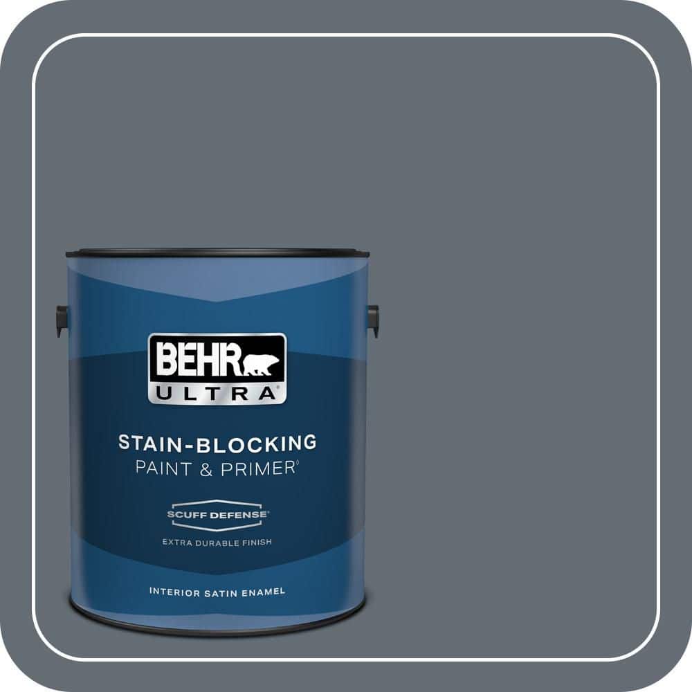 BEHR ULTRA 1 gal. #PPU26-22 Summer Storm Extra Durable Satin Enamel Interior Paint & Primer