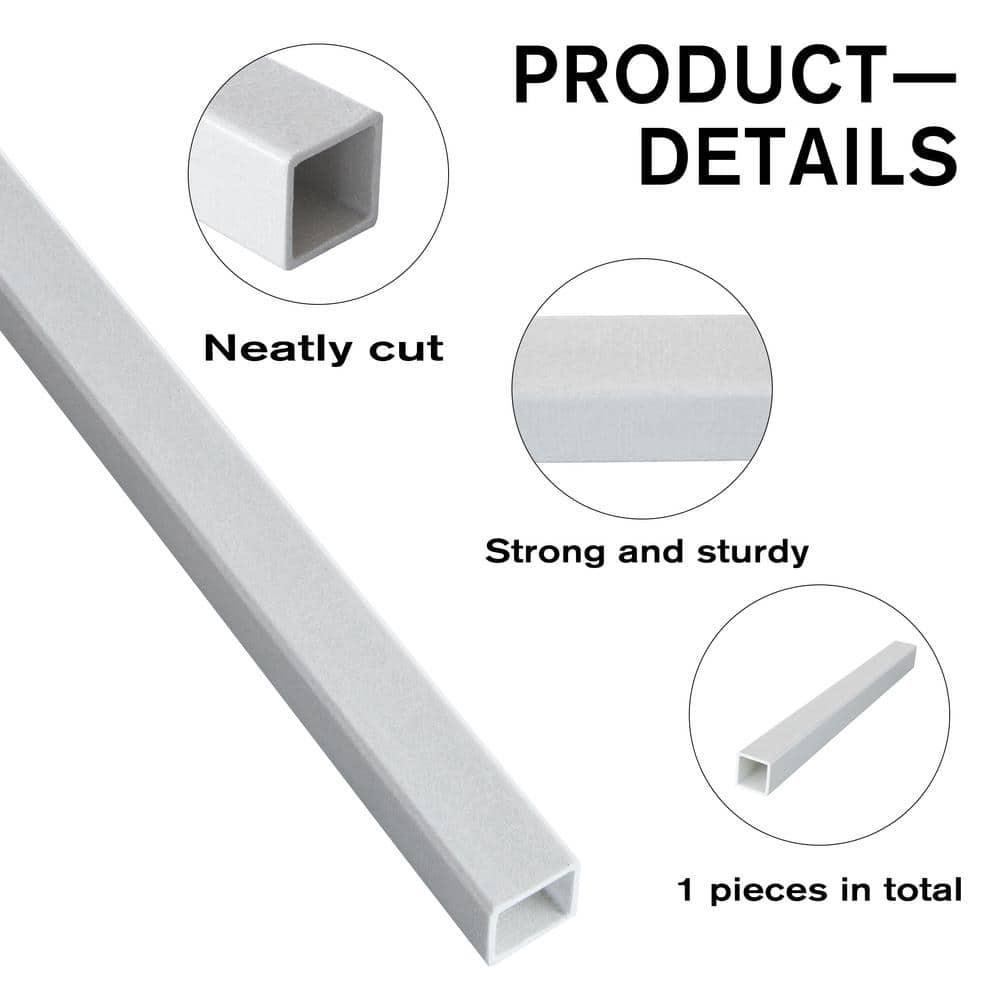 Wellco 24 in. x 2 in. x 1/5 in. FRP Composite Square Tube Fence Post (2)